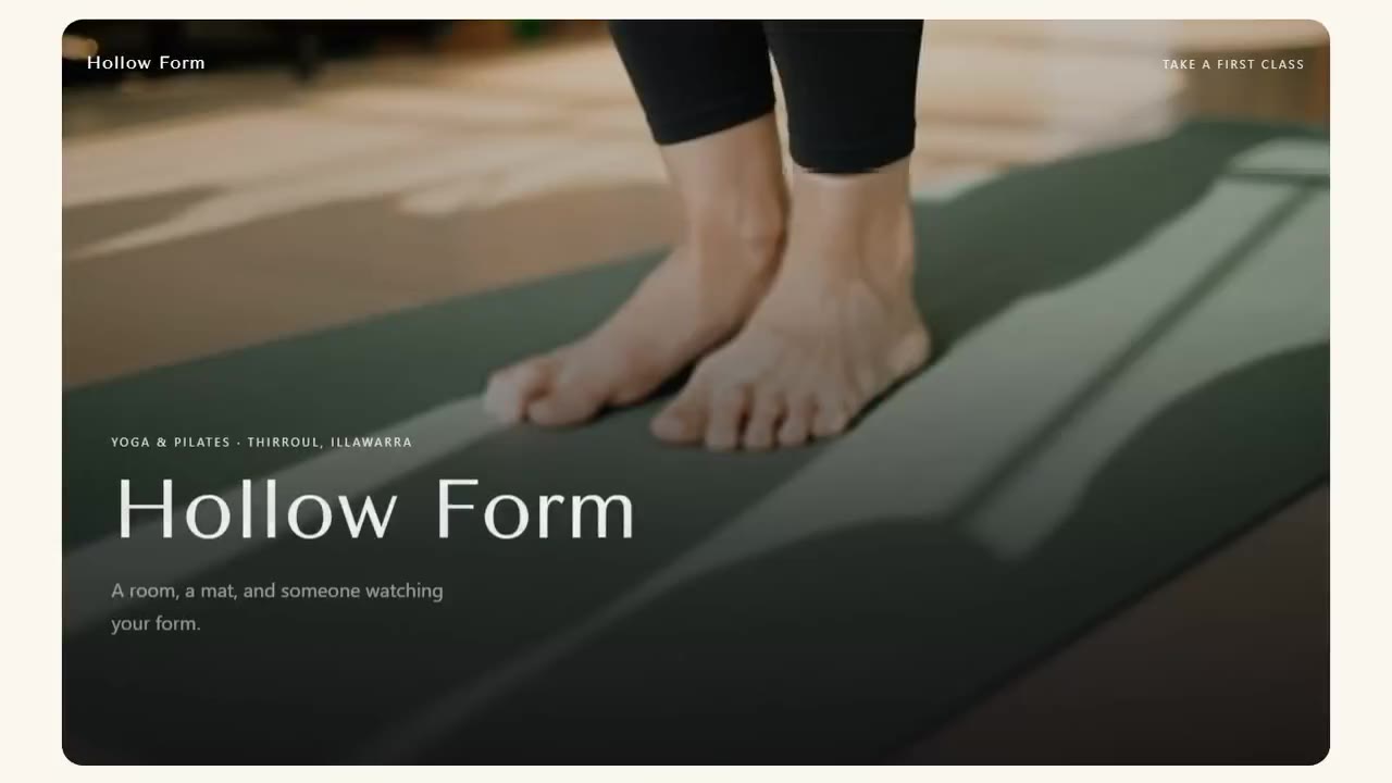 HOLLOW FORM — Timber floor, morning light