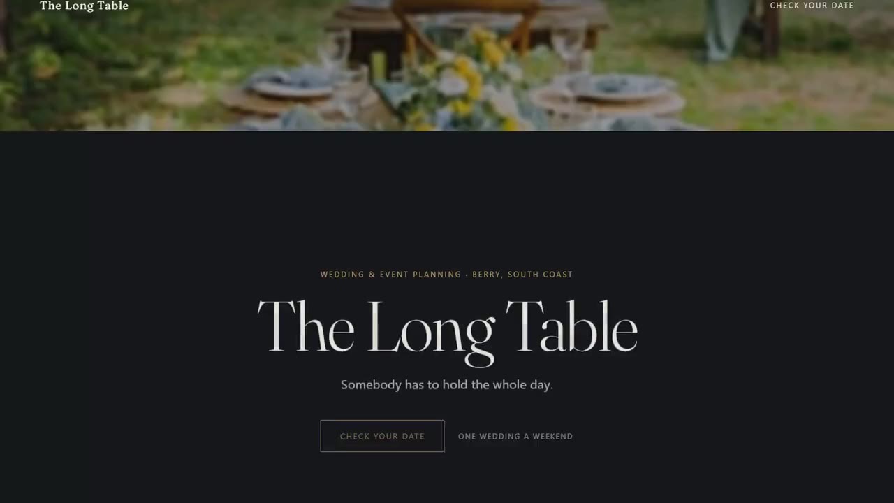 THE LONG TABLE — Long table, candles, South Coast